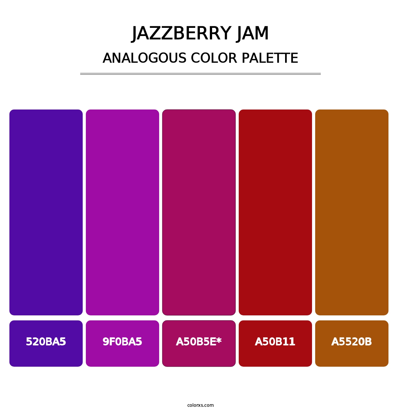 Jazzberry jam - Analogous Color Palette