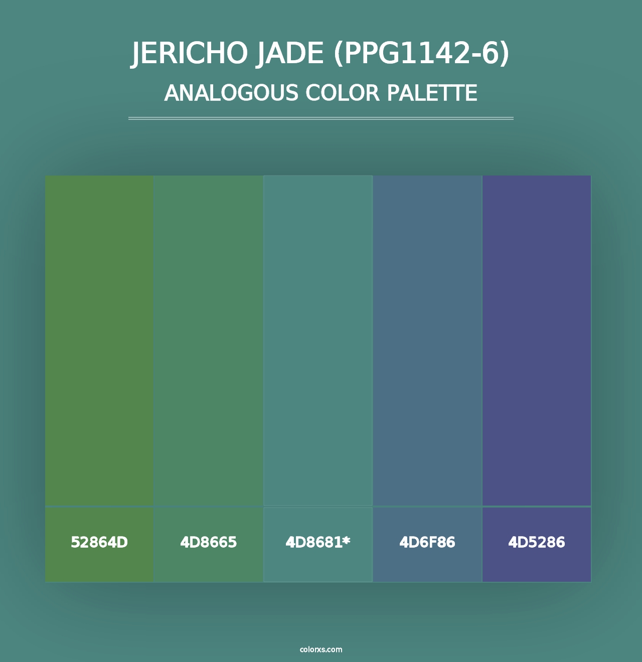 Jericho Jade (PPG1142-6) - Analogous Color Palette