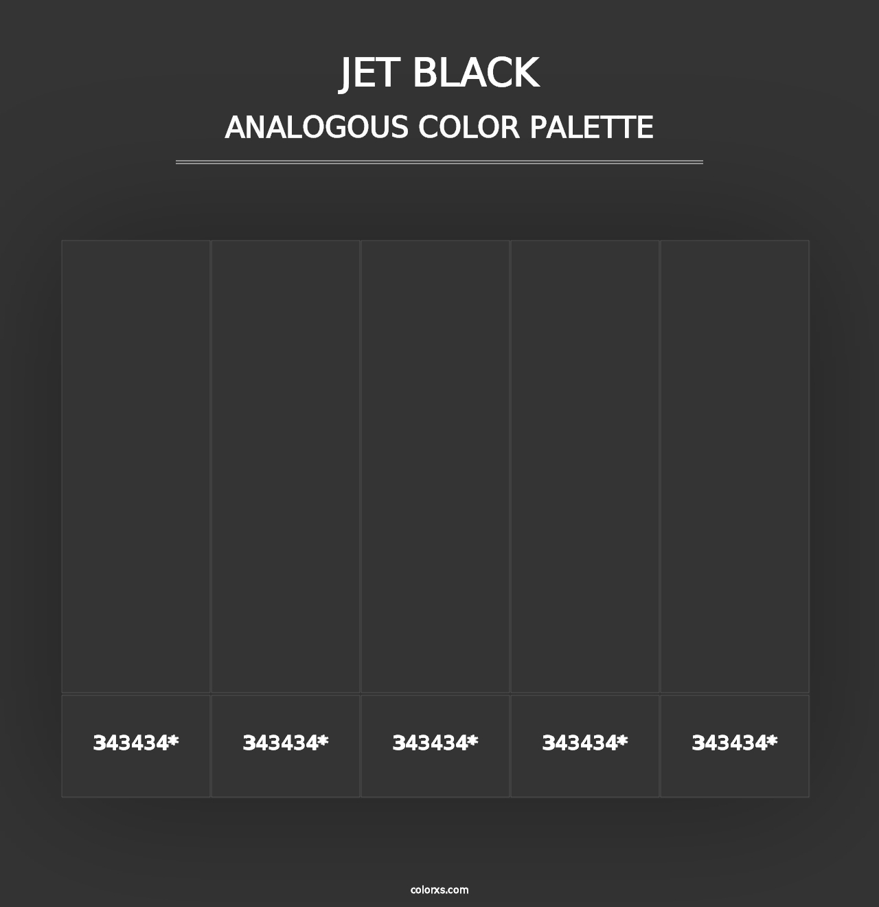 Jet Black - Analogous Color Palette