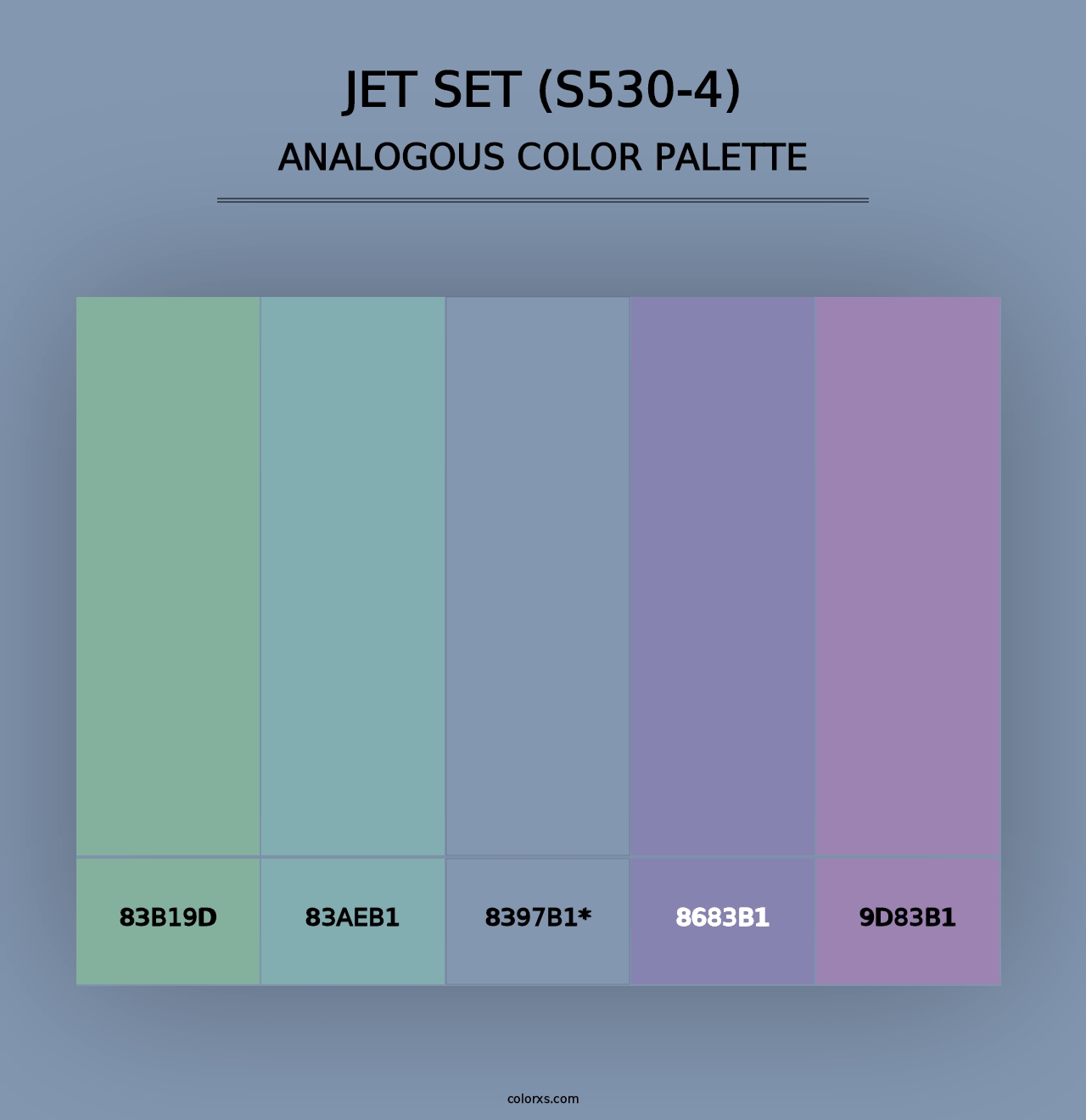 Jet Set (S530-4) - Analogous Color Palette