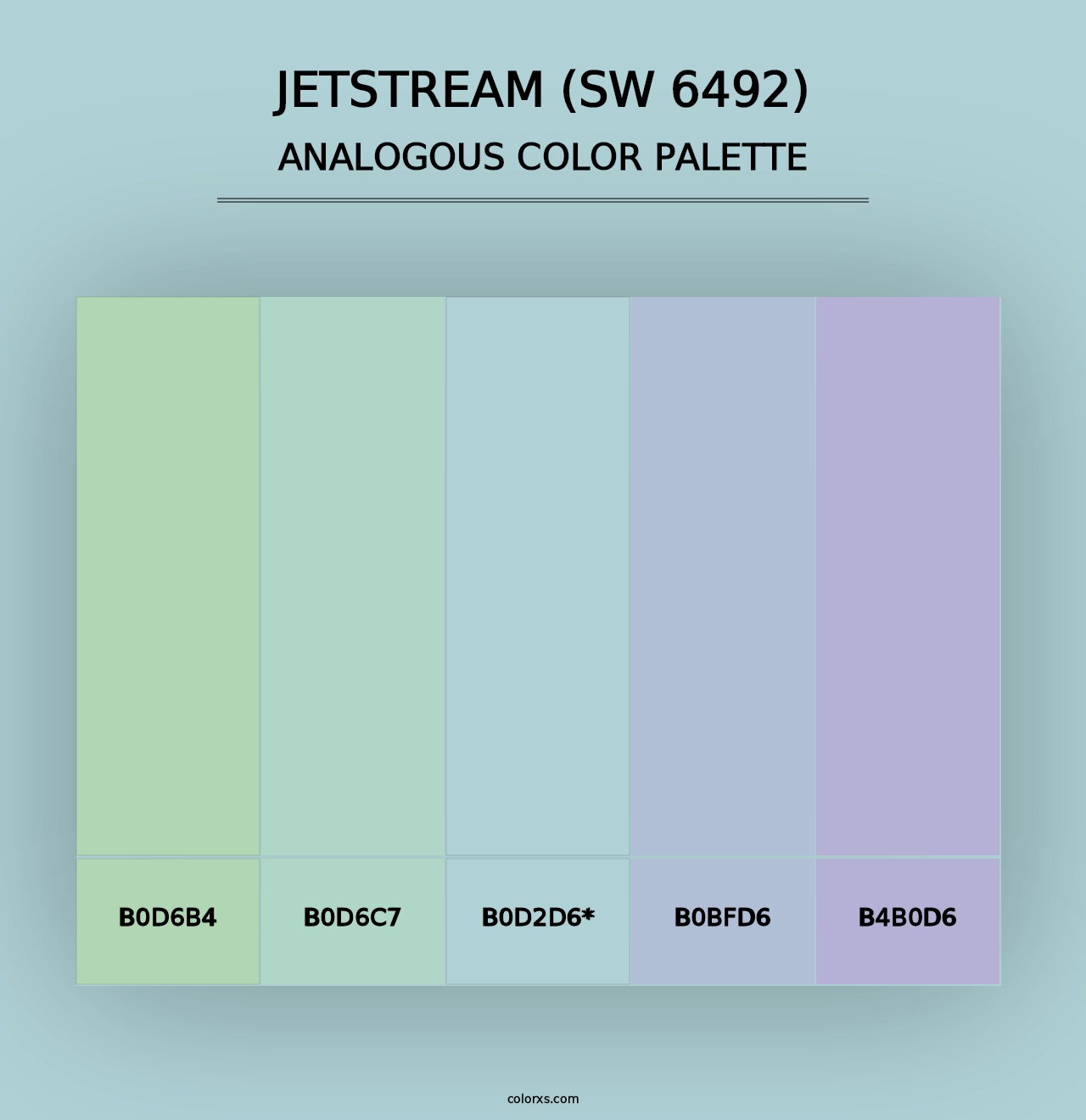 Jetstream (SW 6492) - Analogous Color Palette