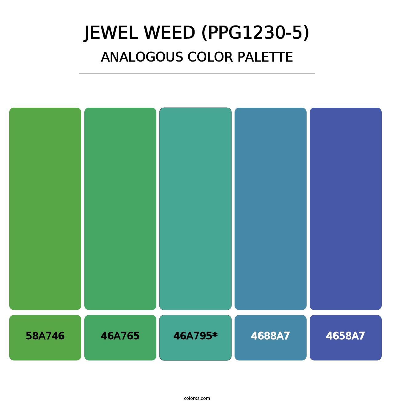 Jewel Weed (PPG1230-5) - Analogous Color Palette