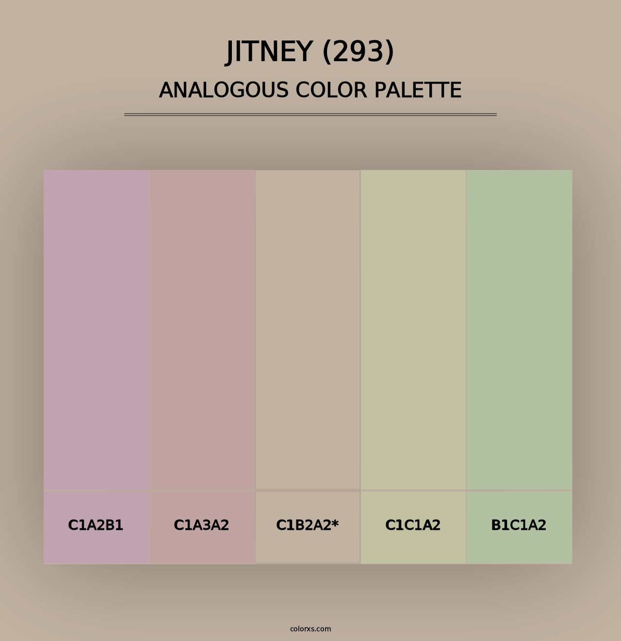 Jitney (293) - Analogous Color Palette