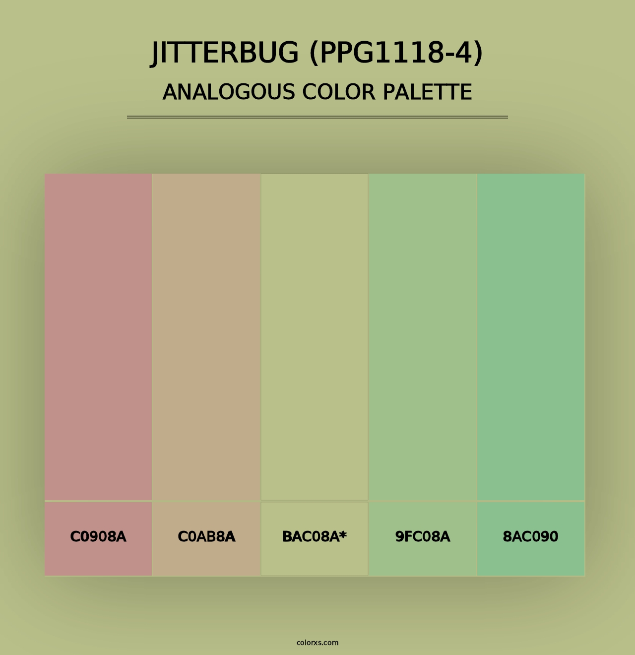 Jitterbug (PPG1118-4) - Analogous Color Palette