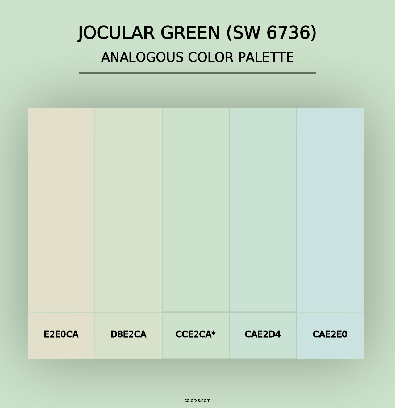 Jocular Green (SW 6736) - Analogous Color Palette