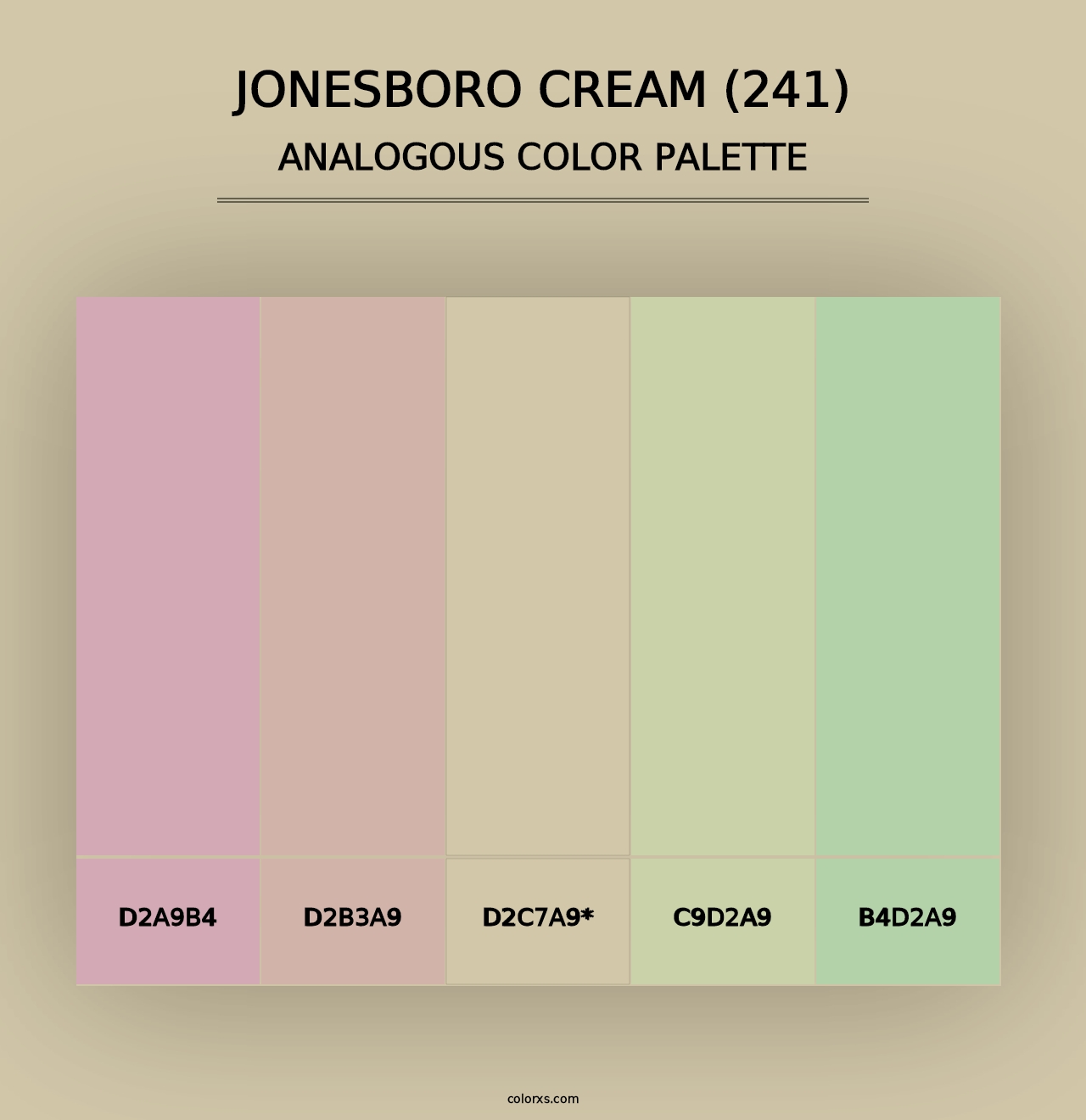 Jonesboro Cream (241) - Analogous Color Palette