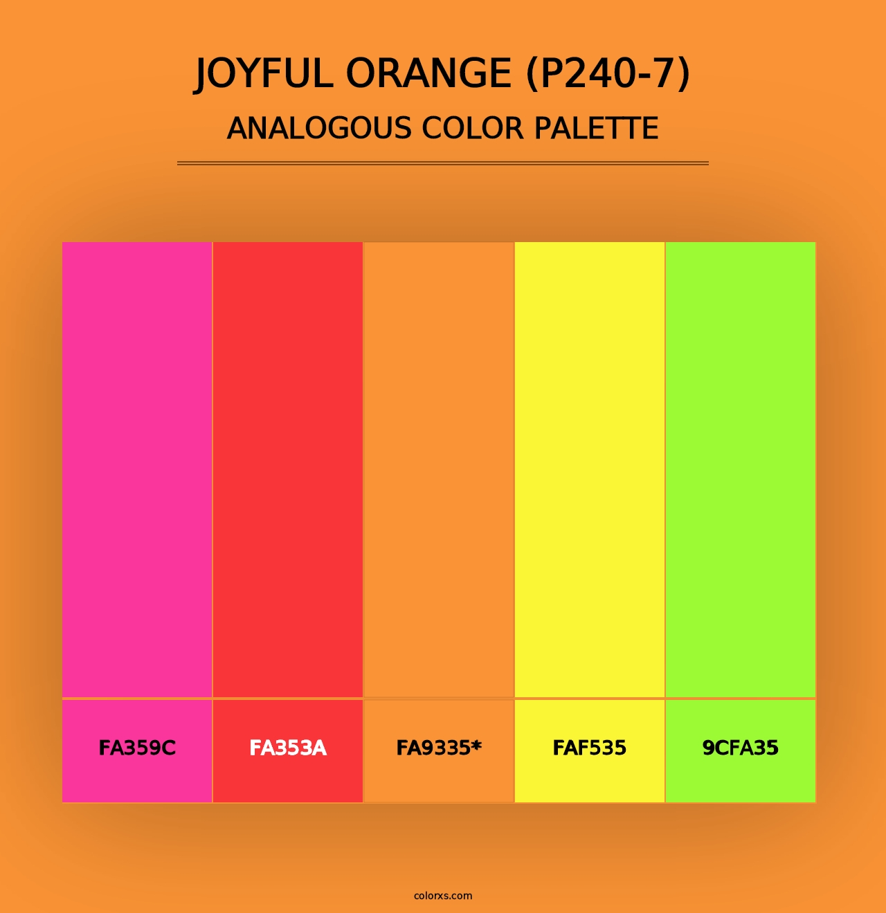 Joyful Orange (P240-7) - Analogous Color Palette