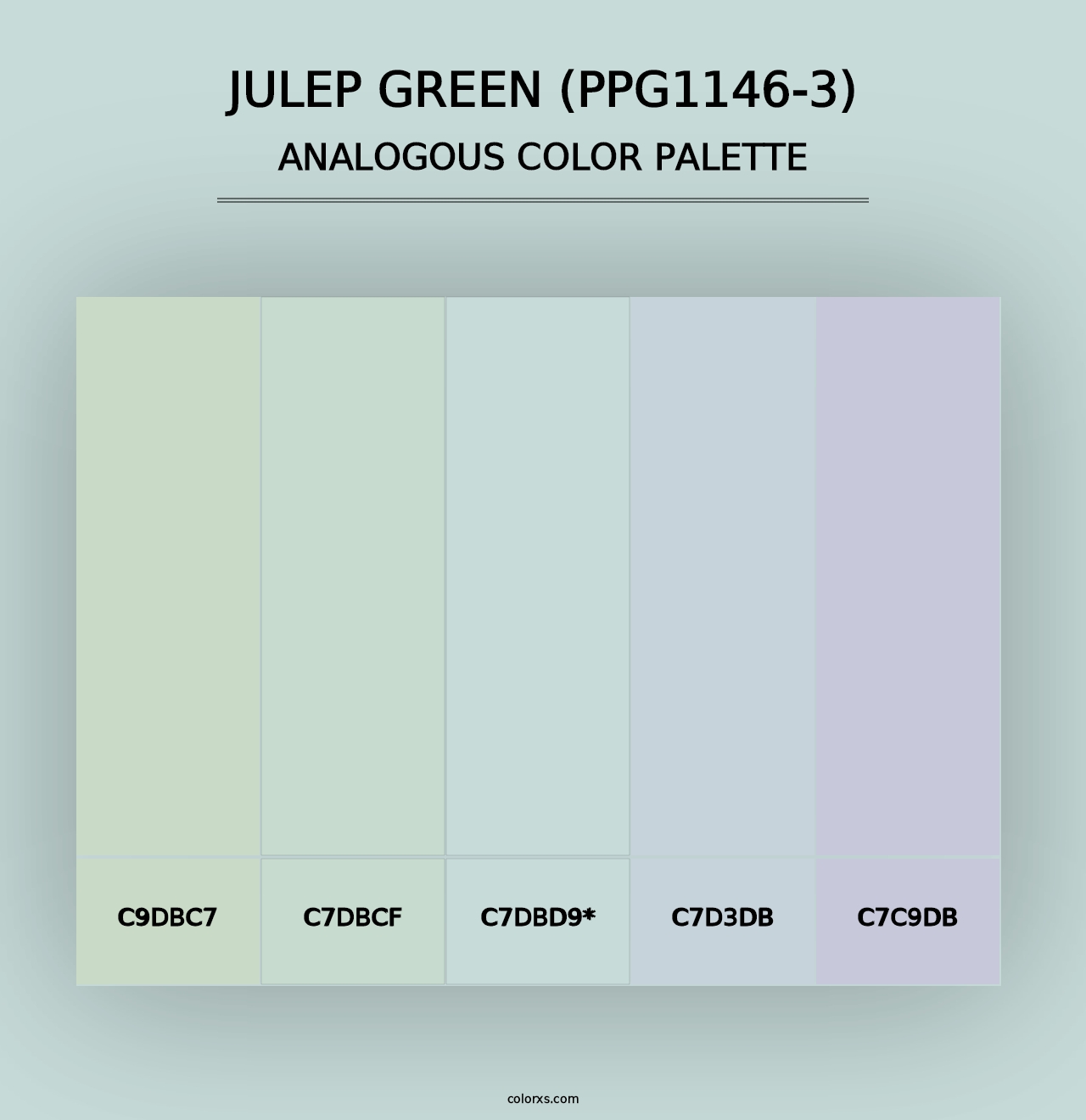 Julep Green (PPG1146-3) - Analogous Color Palette