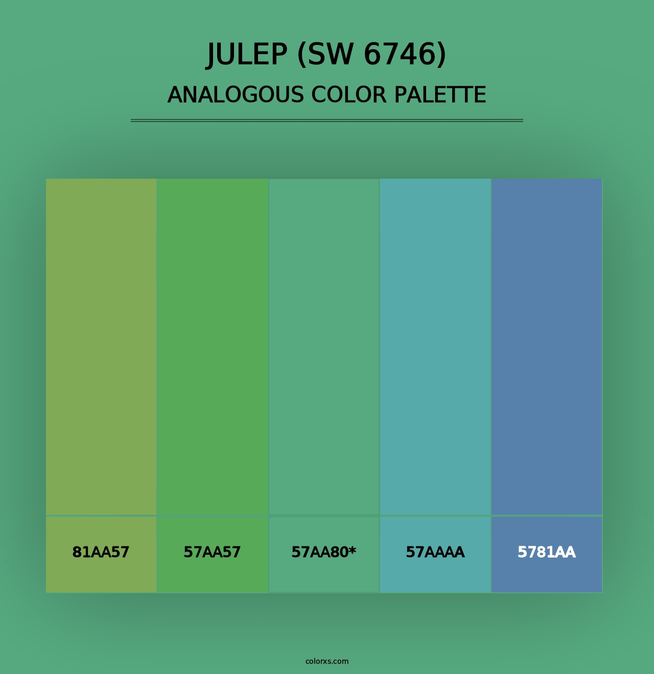 Julep (SW 6746) - Analogous Color Palette