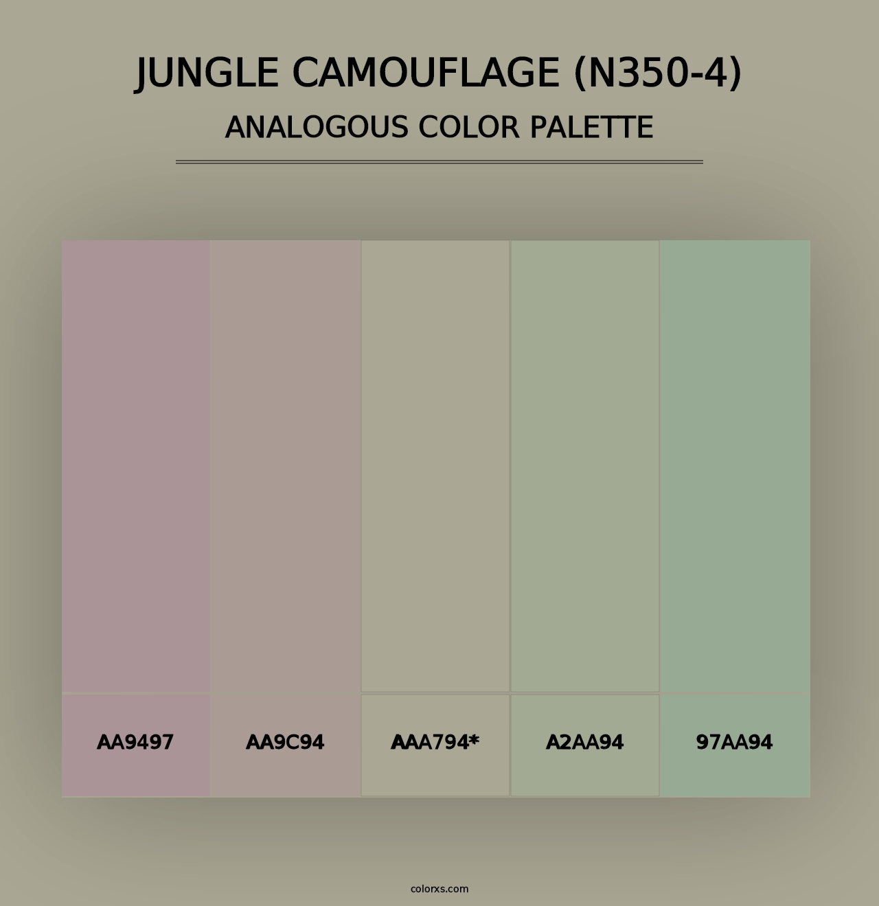 Jungle Camouflage (N350-4) - Analogous Color Palette