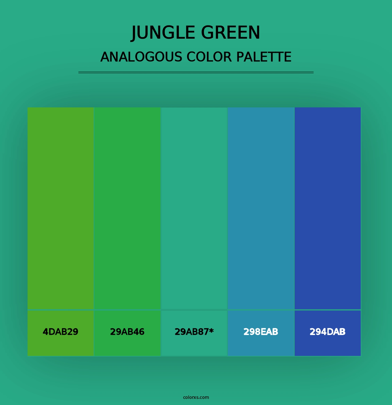 Jungle Green - Analogous Color Palette