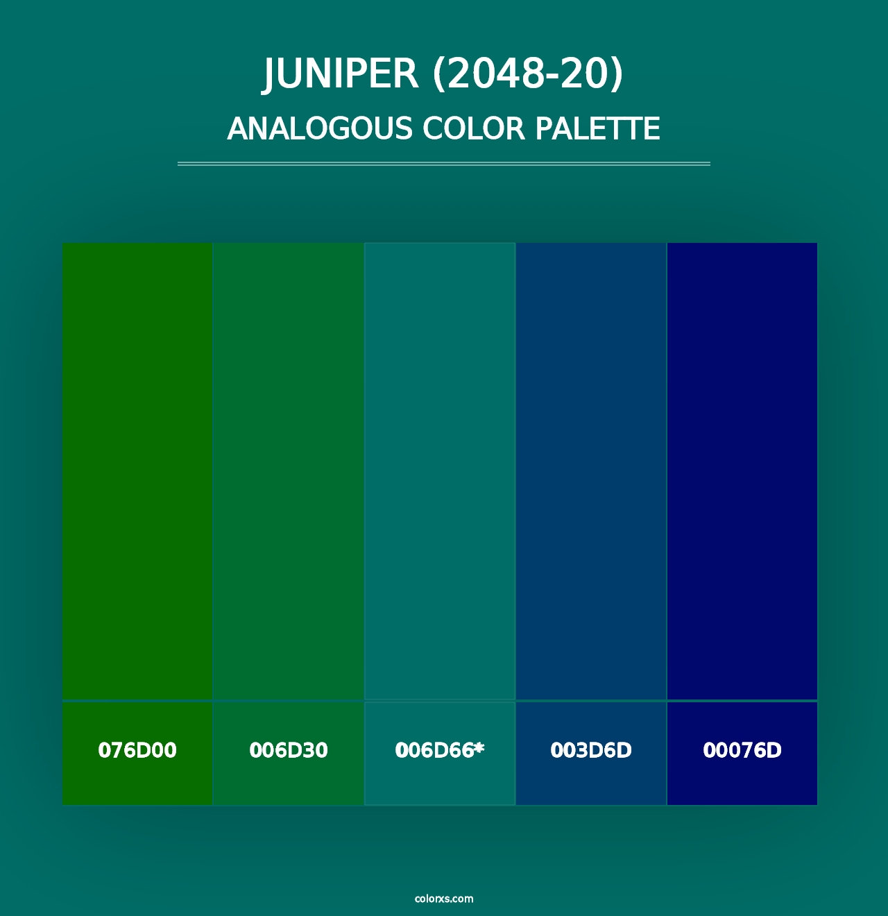 Juniper (2048-20) - Analogous Color Palette