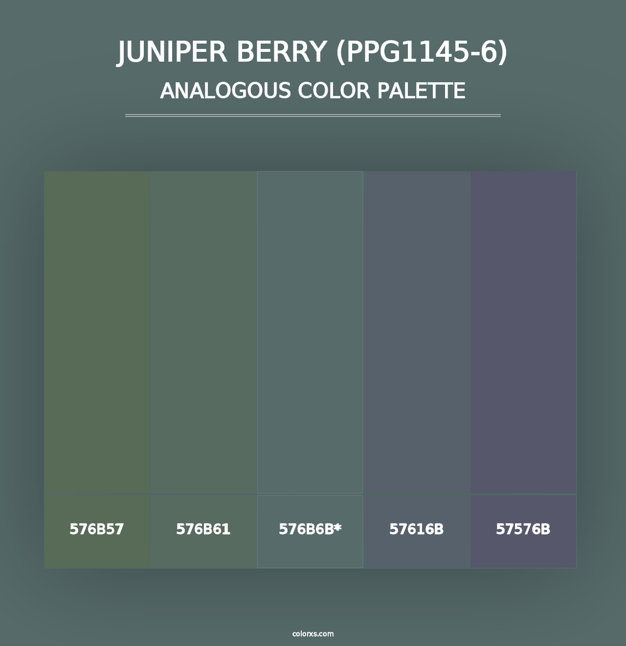 Juniper Berry (PPG1145-6) - Analogous Color Palette