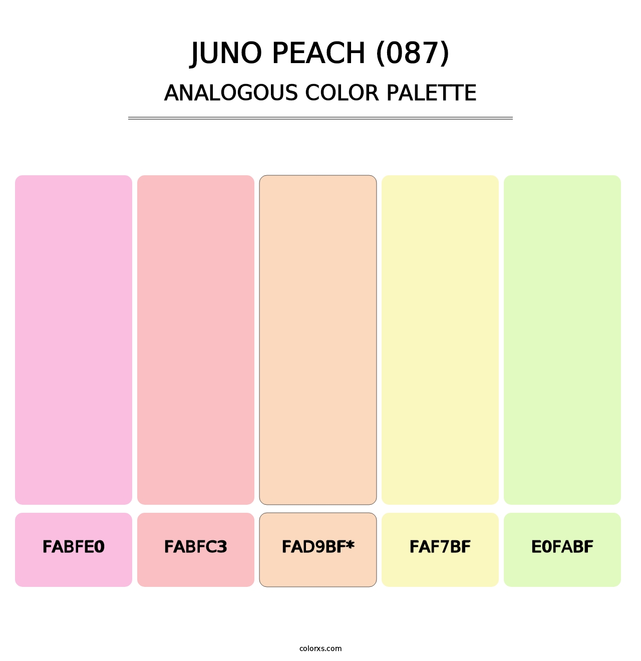 Juno Peach (087) - Analogous Color Palette
