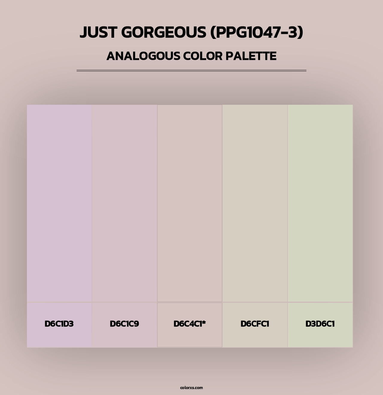 Just Gorgeous (PPG1047-3) - Analogous Color Palette