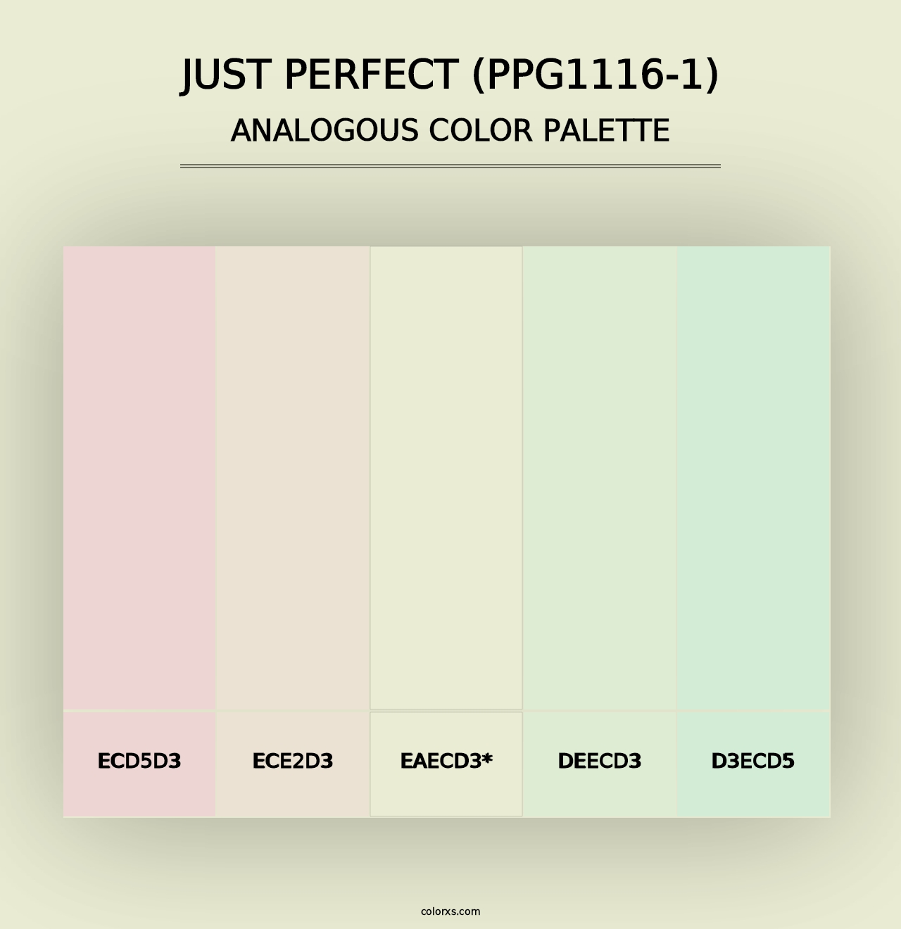 Just Perfect (PPG1116-1) - Analogous Color Palette