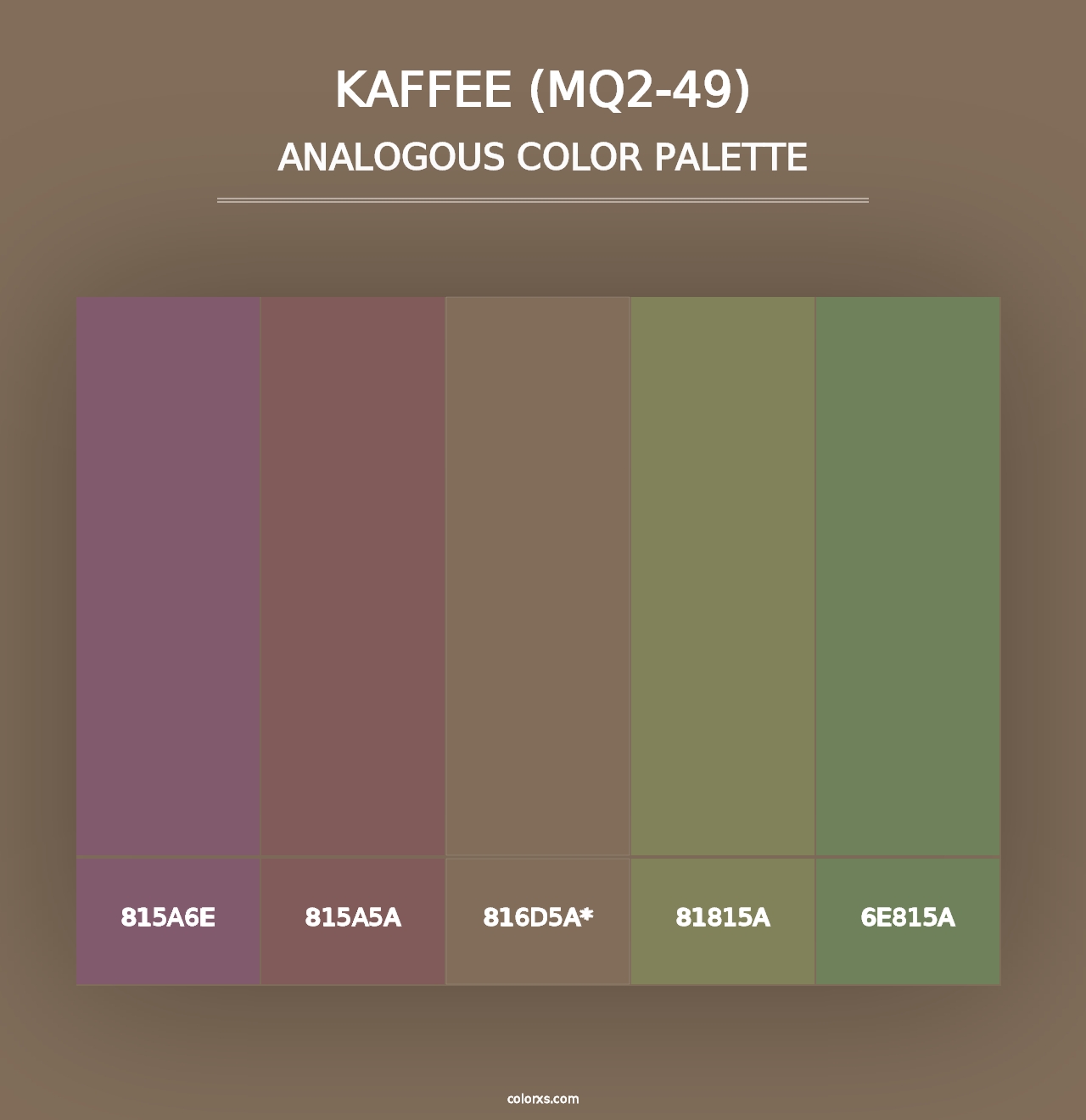 Kaffee (MQ2-49) - Analogous Color Palette