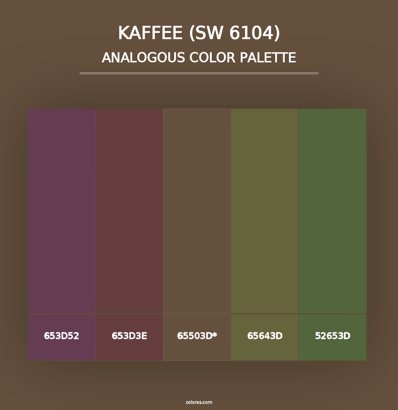 Kaffee (SW 6104) - Analogous Color Palette