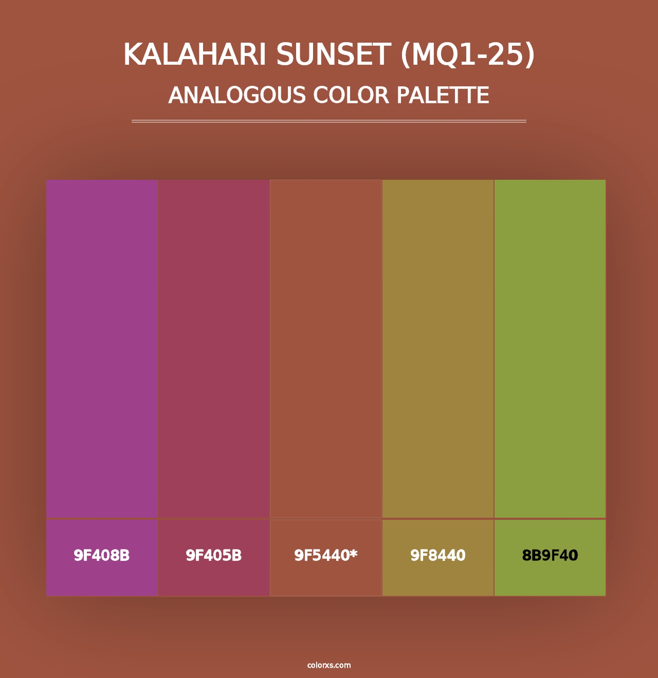 Kalahari Sunset (MQ1-25) - Analogous Color Palette