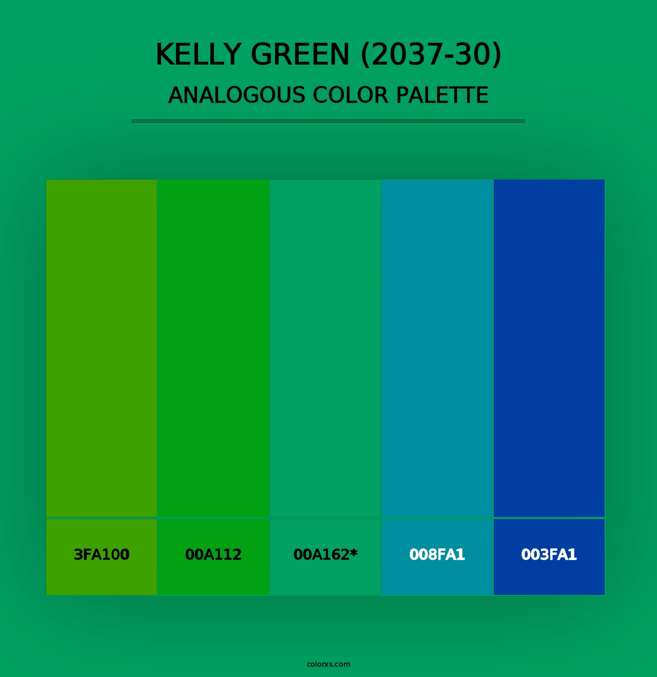 Kelly Green (2037-30) - Analogous Color Palette