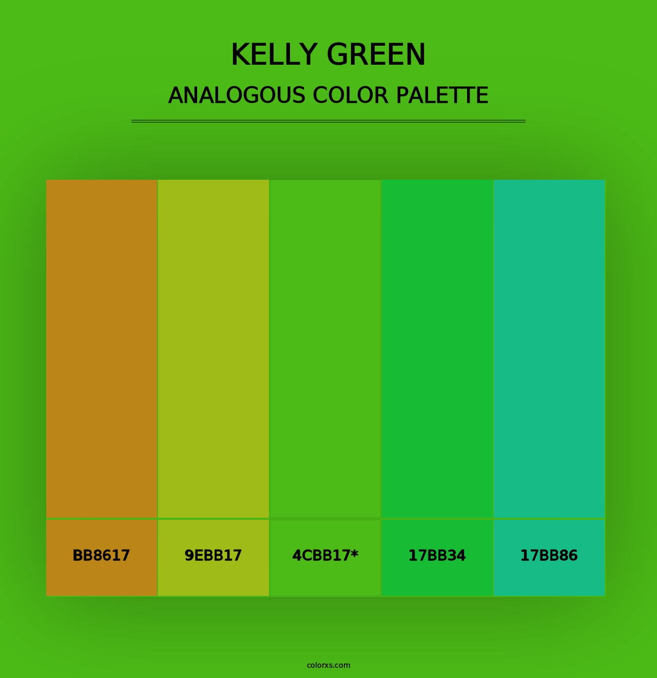 Kelly Green - Analogous Color Palette