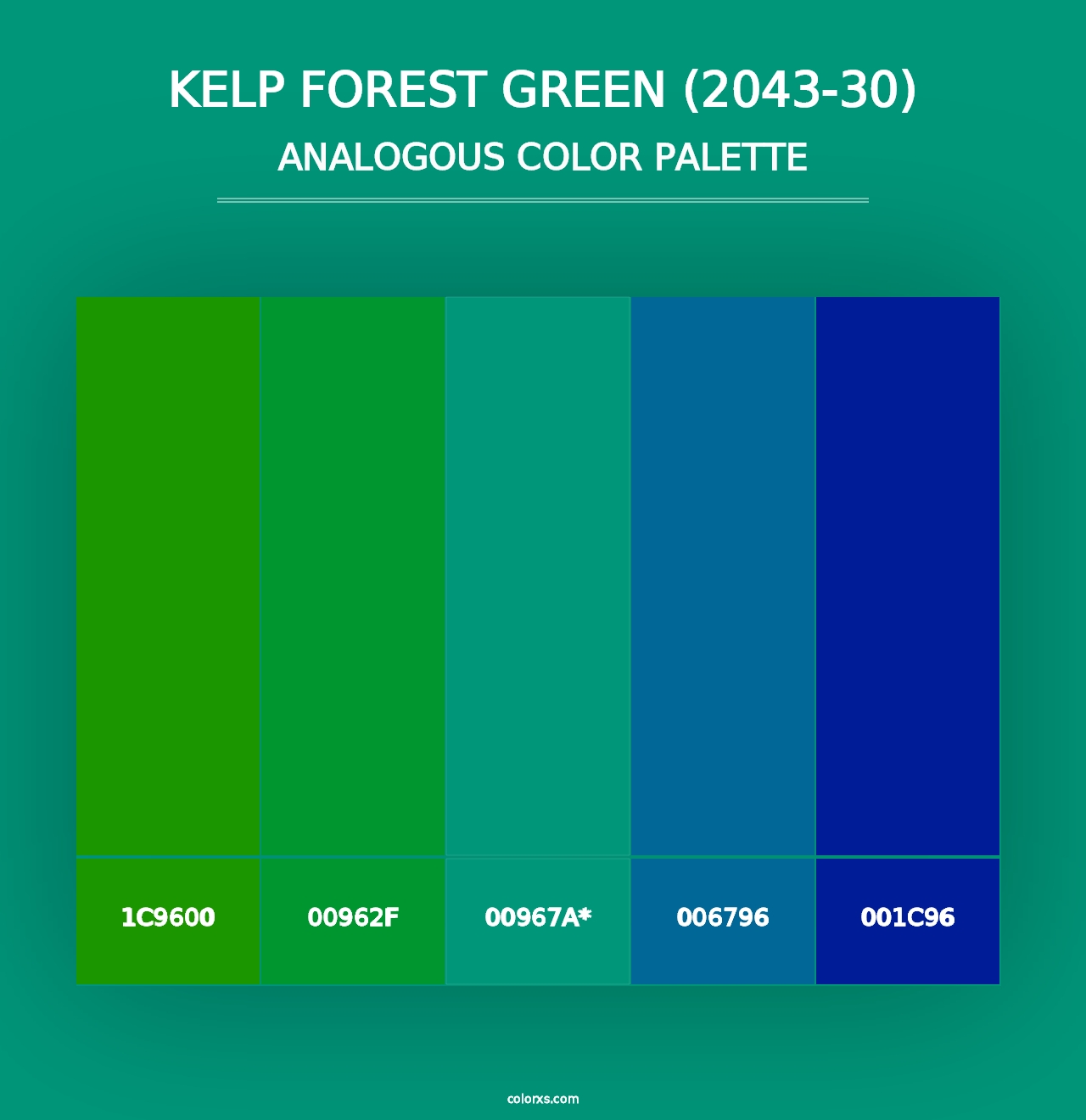 Kelp Forest Green (2043-30) - Analogous Color Palette