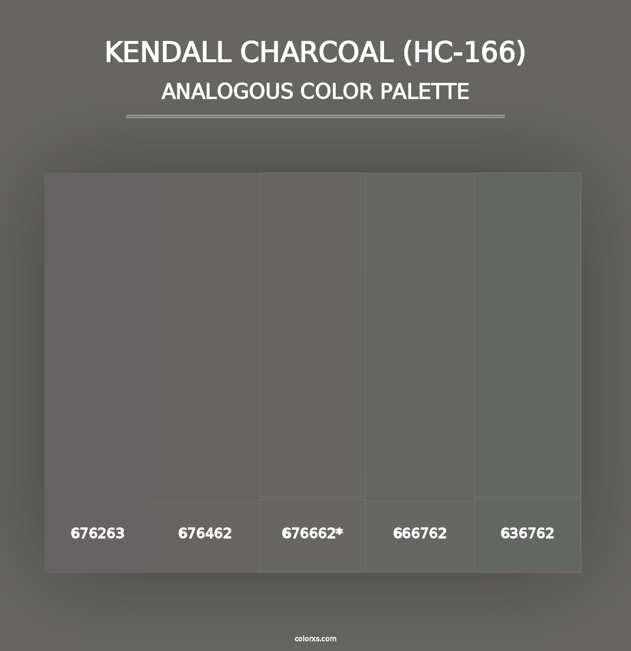 Kendall Charcoal (HC-166) - Analogous Color Palette