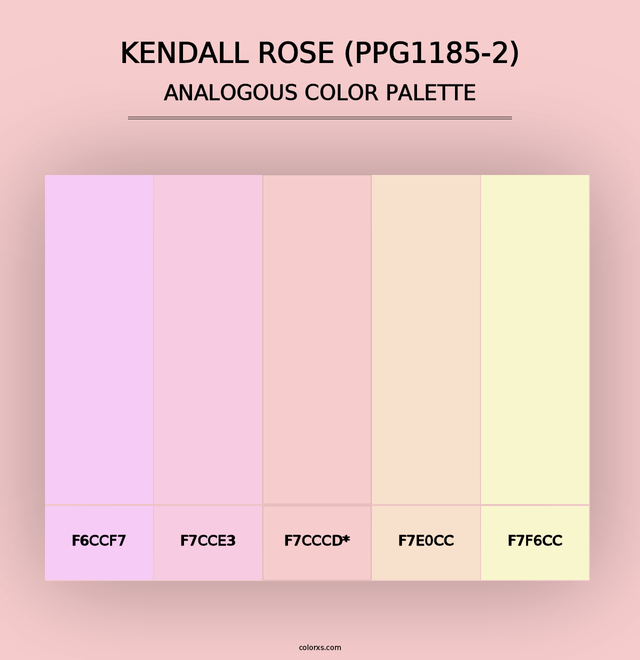 Kendall Rose (PPG1185-2) - Analogous Color Palette