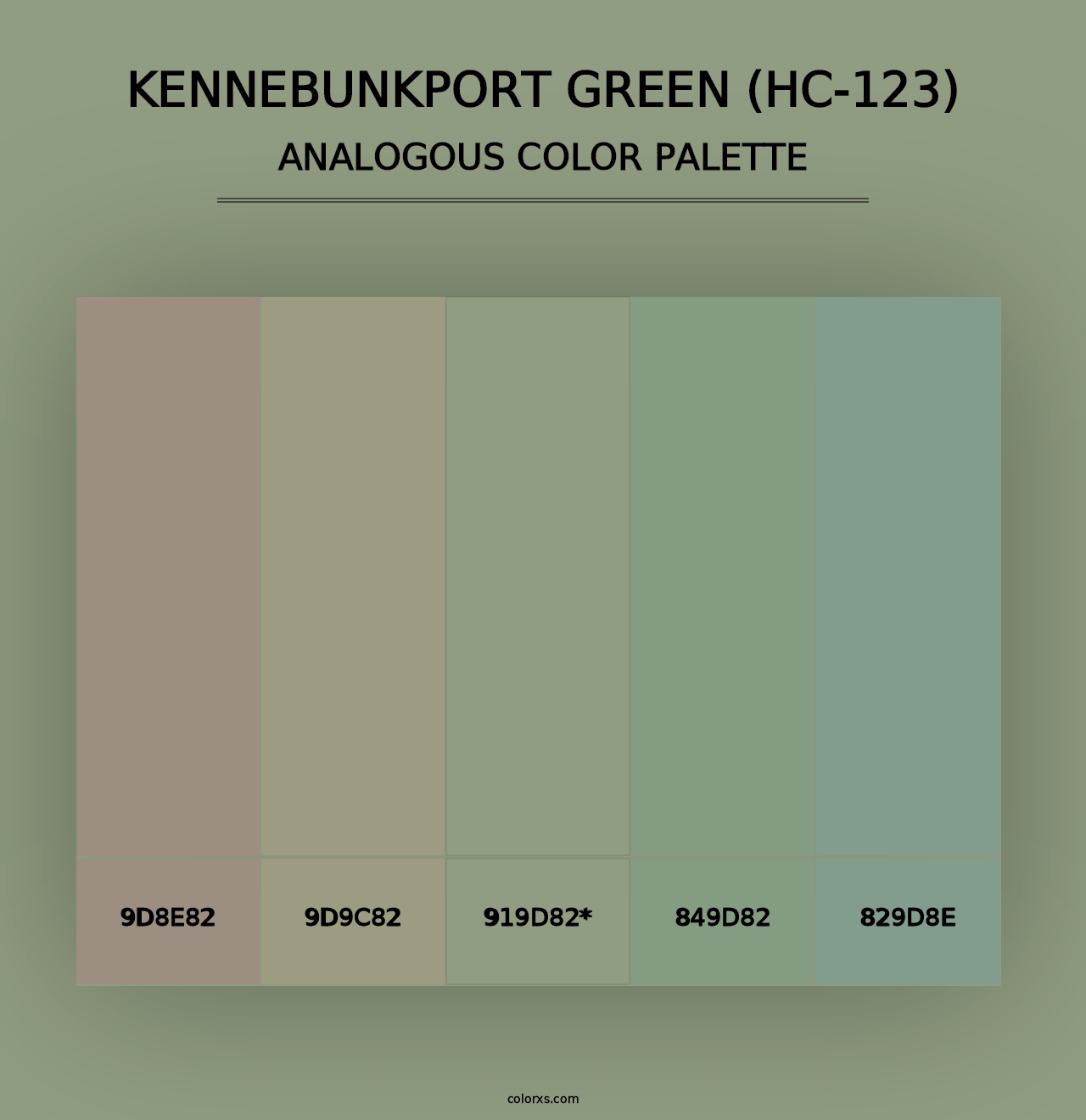 Kennebunkport Green (HC-123) - Analogous Color Palette