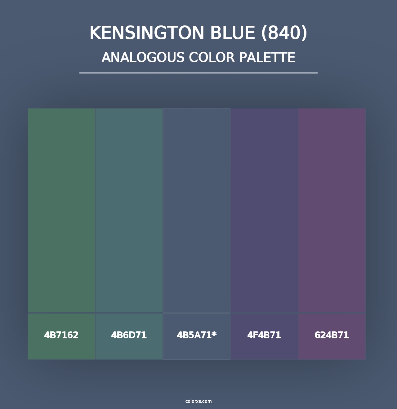 Kensington Blue (840) - Analogous Color Palette