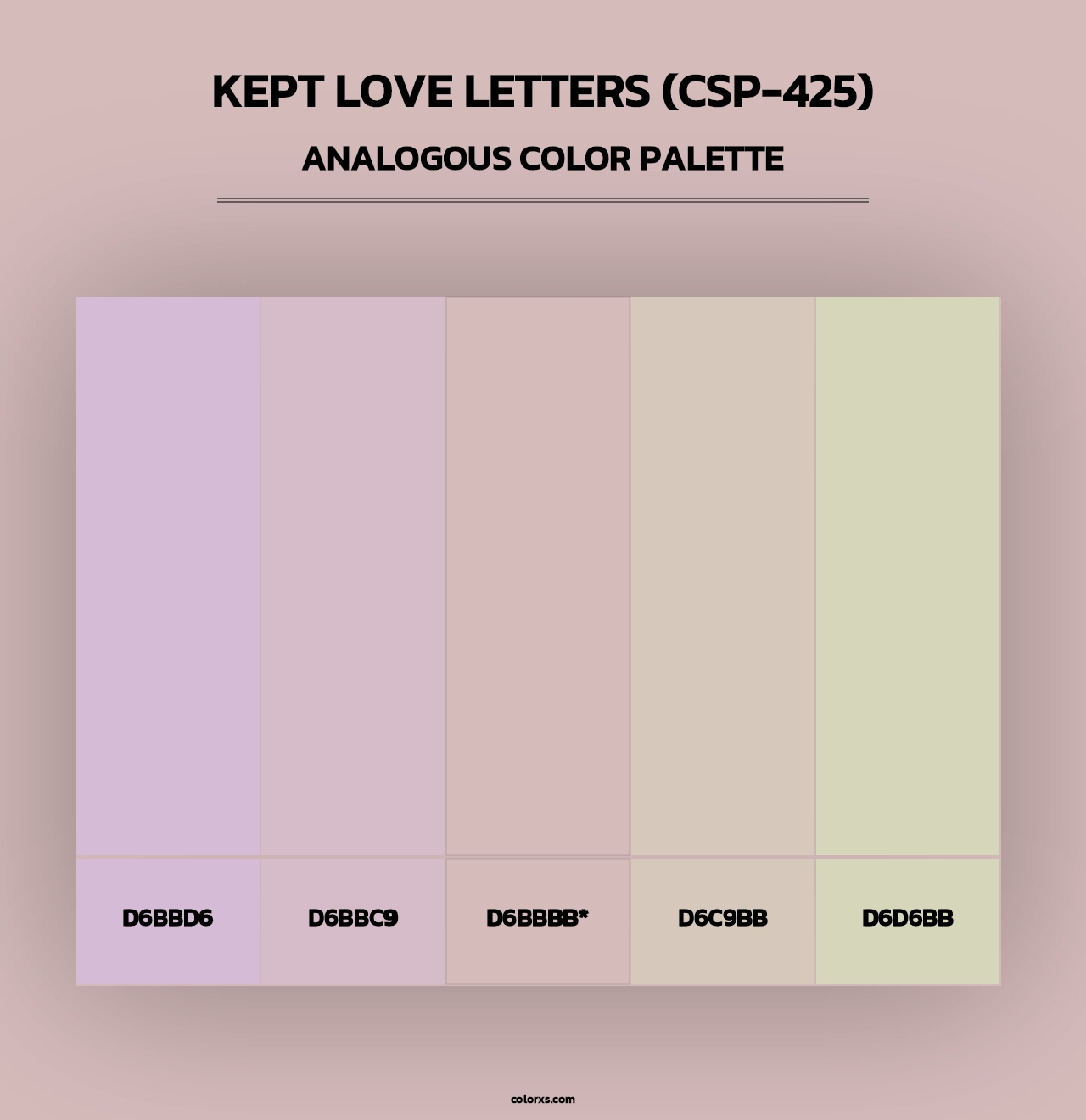 Kept Love Letters (CSP-425) - Analogous Color Palette