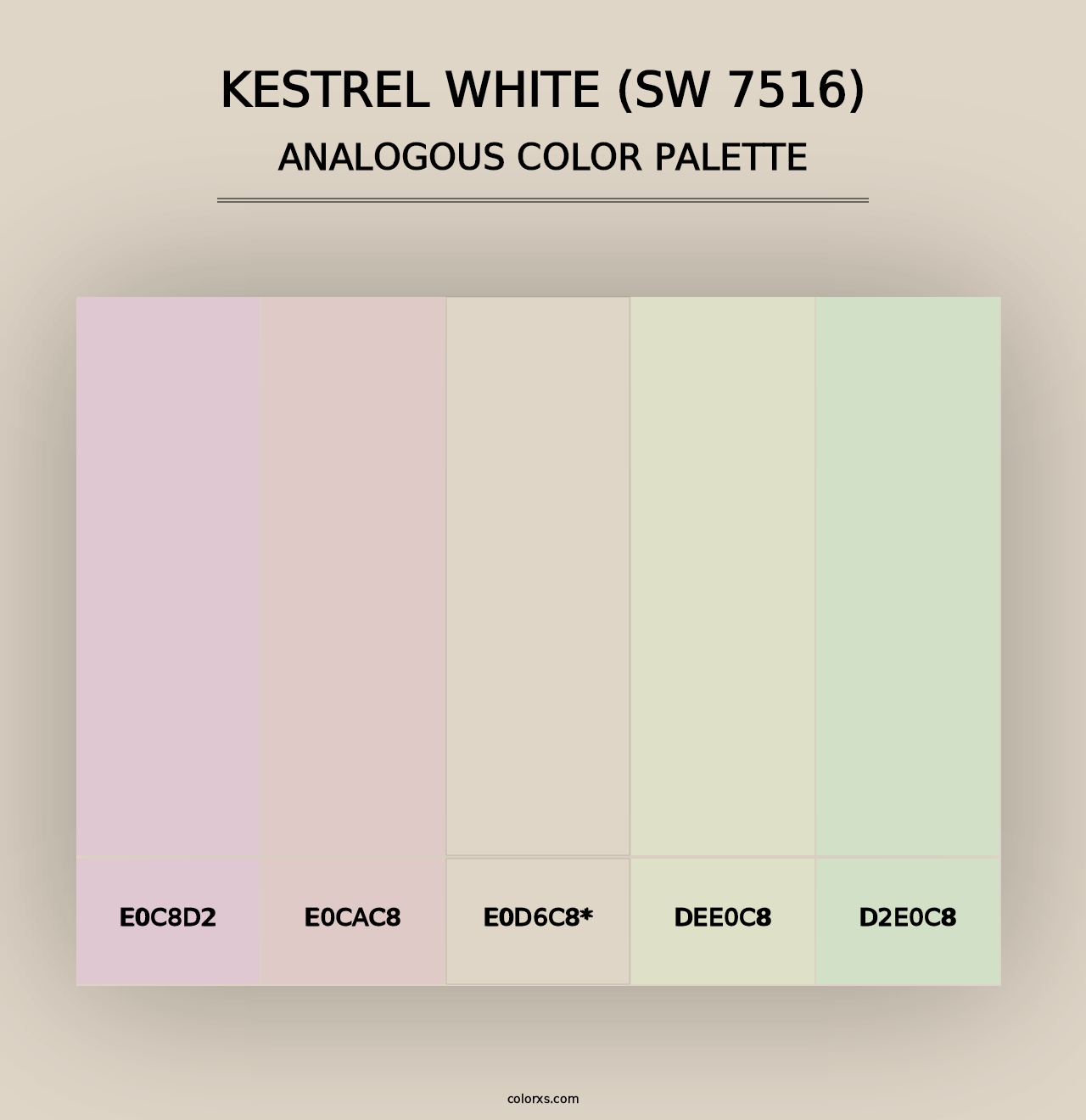 Kestrel White (SW 7516) - Analogous Color Palette