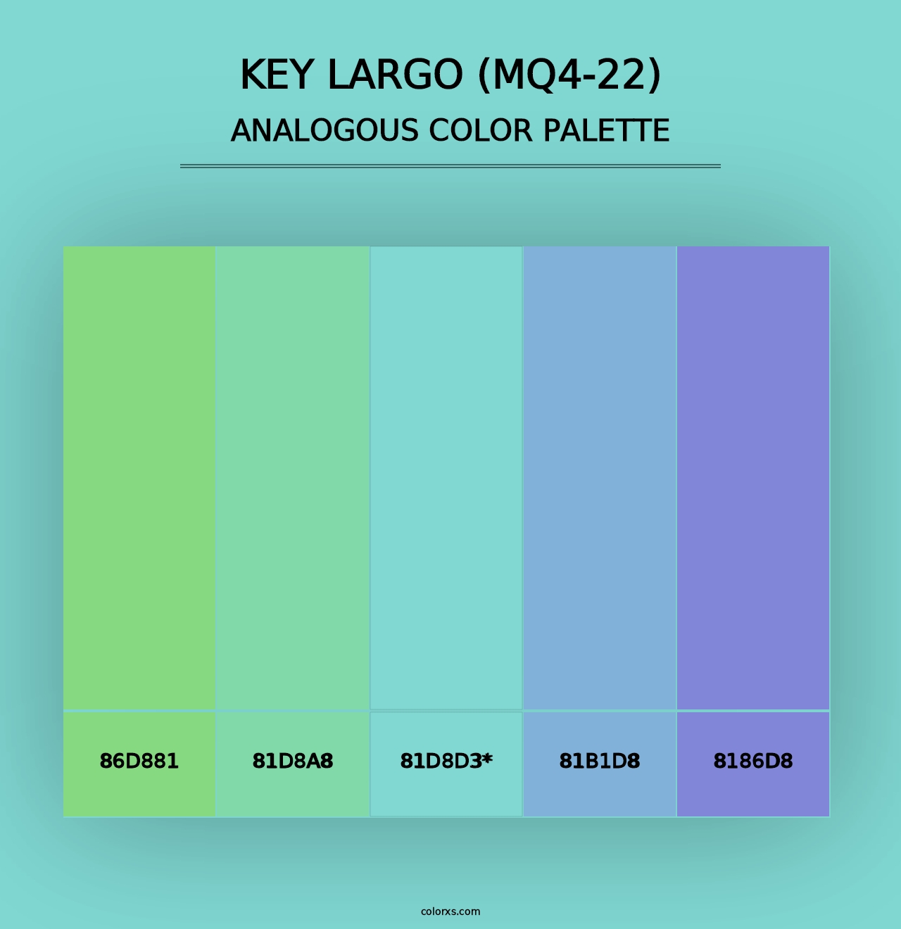 Key Largo (MQ4-22) - Analogous Color Palette