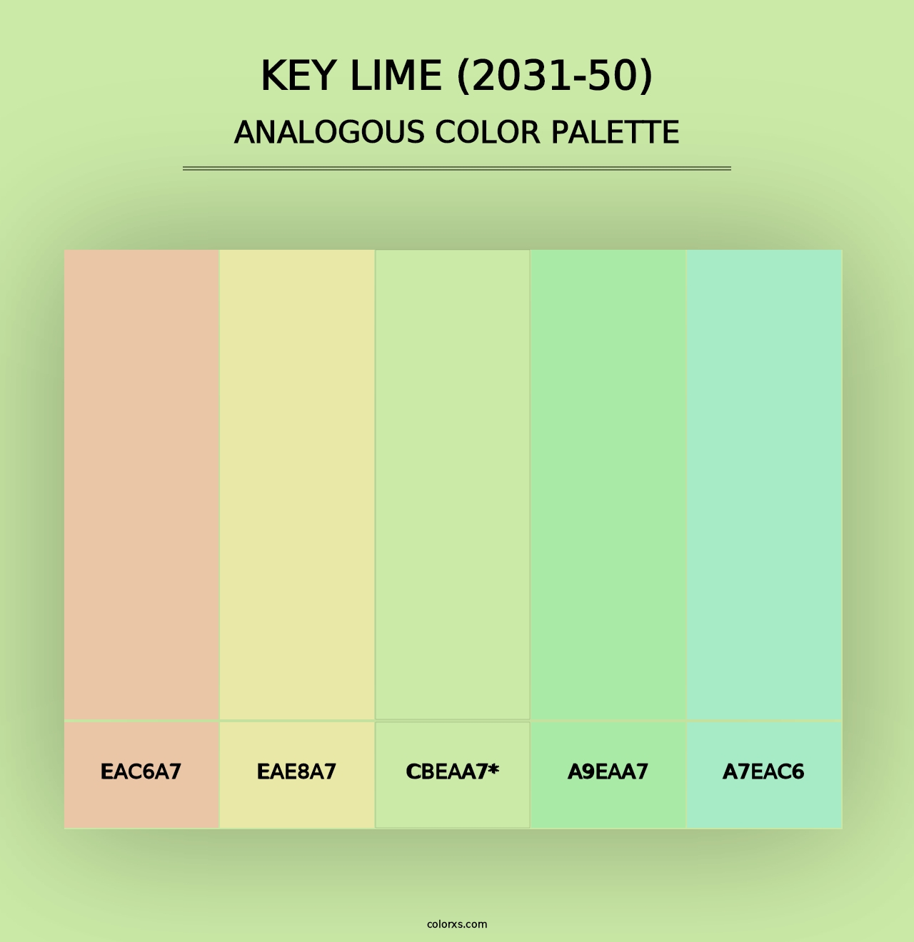 Key Lime (2031-50) - Analogous Color Palette