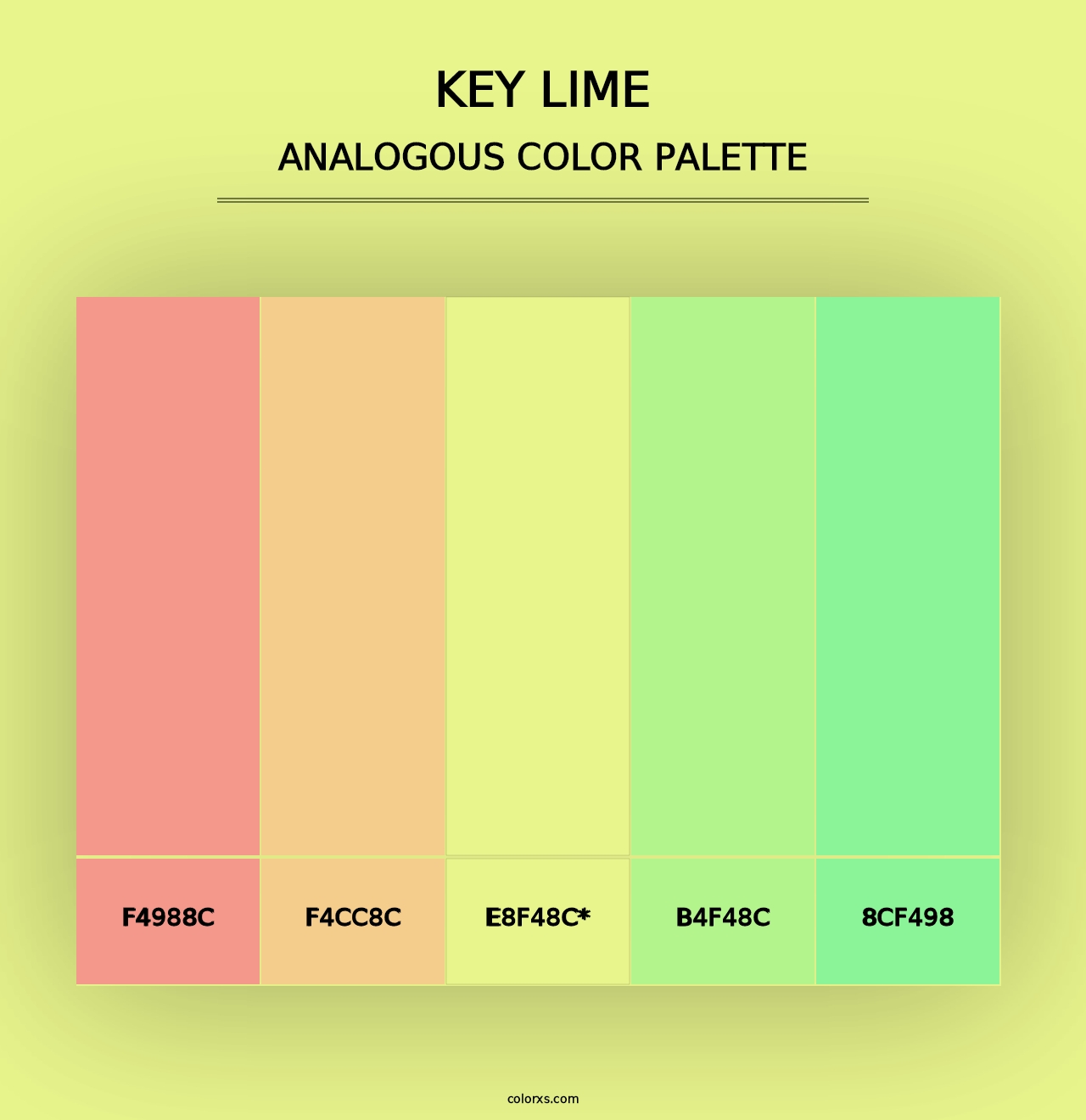 Key Lime - Analogous Color Palette