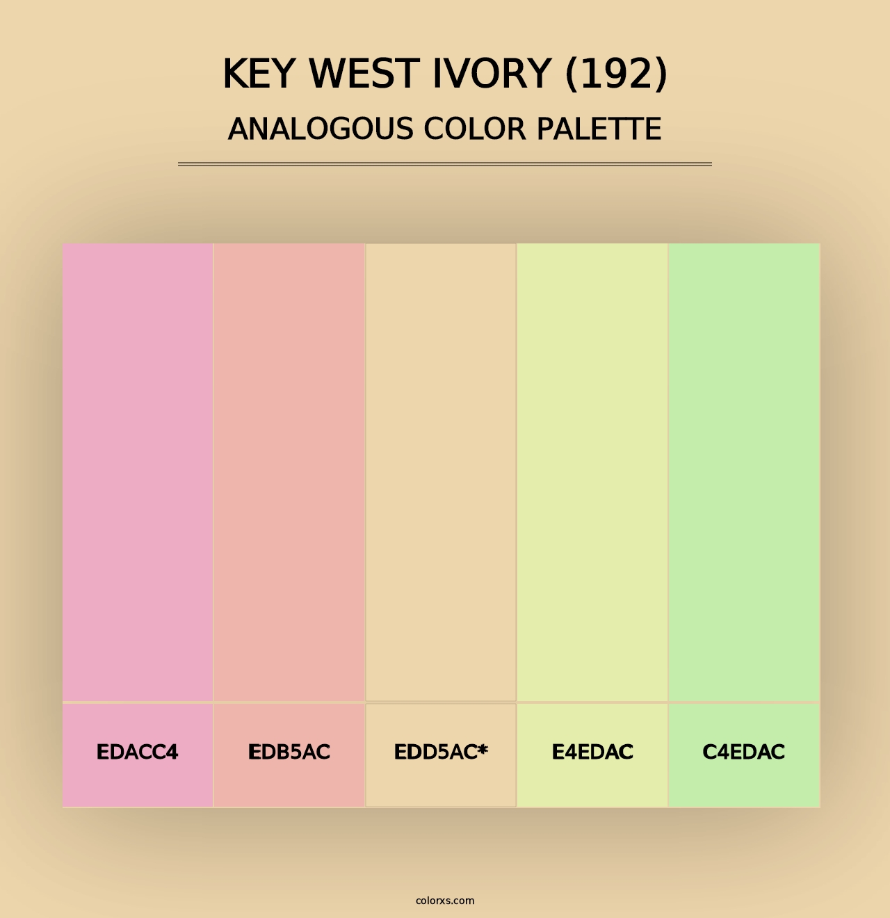 Key West Ivory (192) - Analogous Color Palette