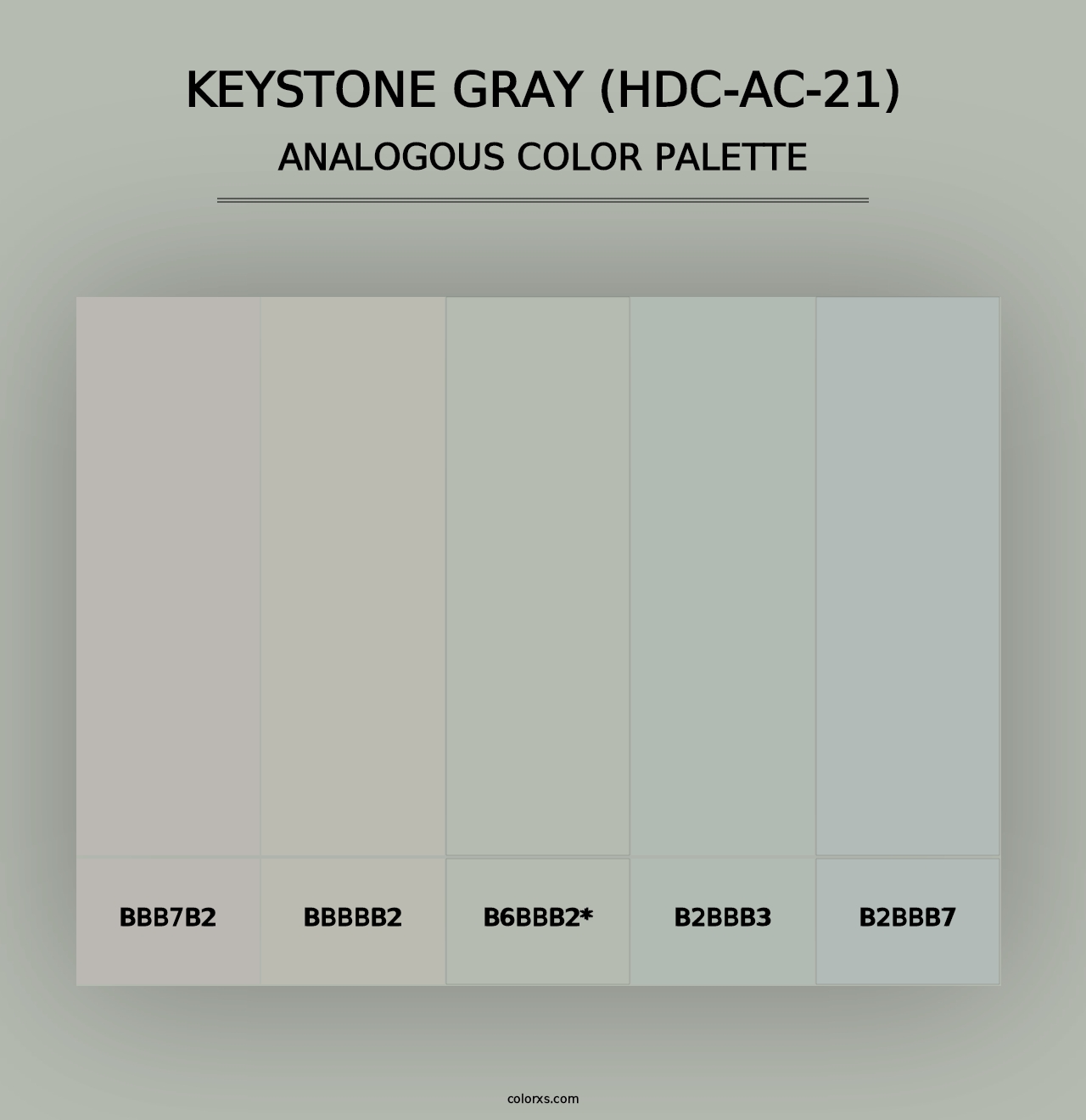 Keystone Gray (HDC-AC-21) - Analogous Color Palette