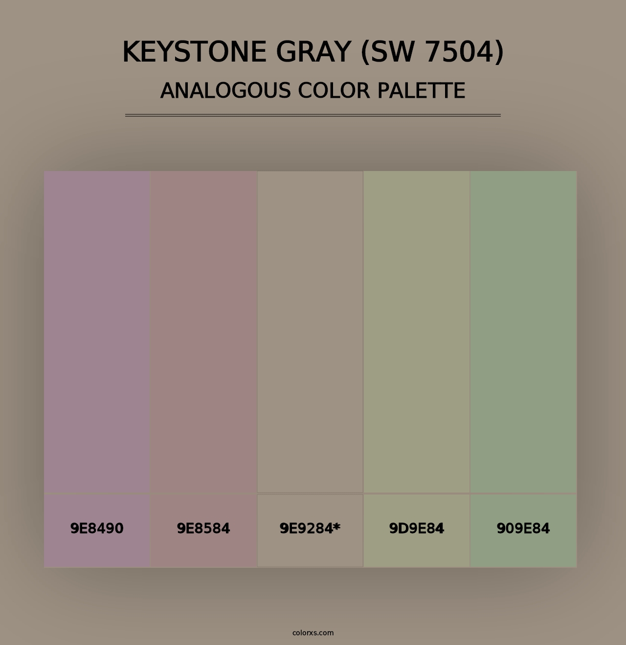 Keystone Gray (SW 7504) - Analogous Color Palette