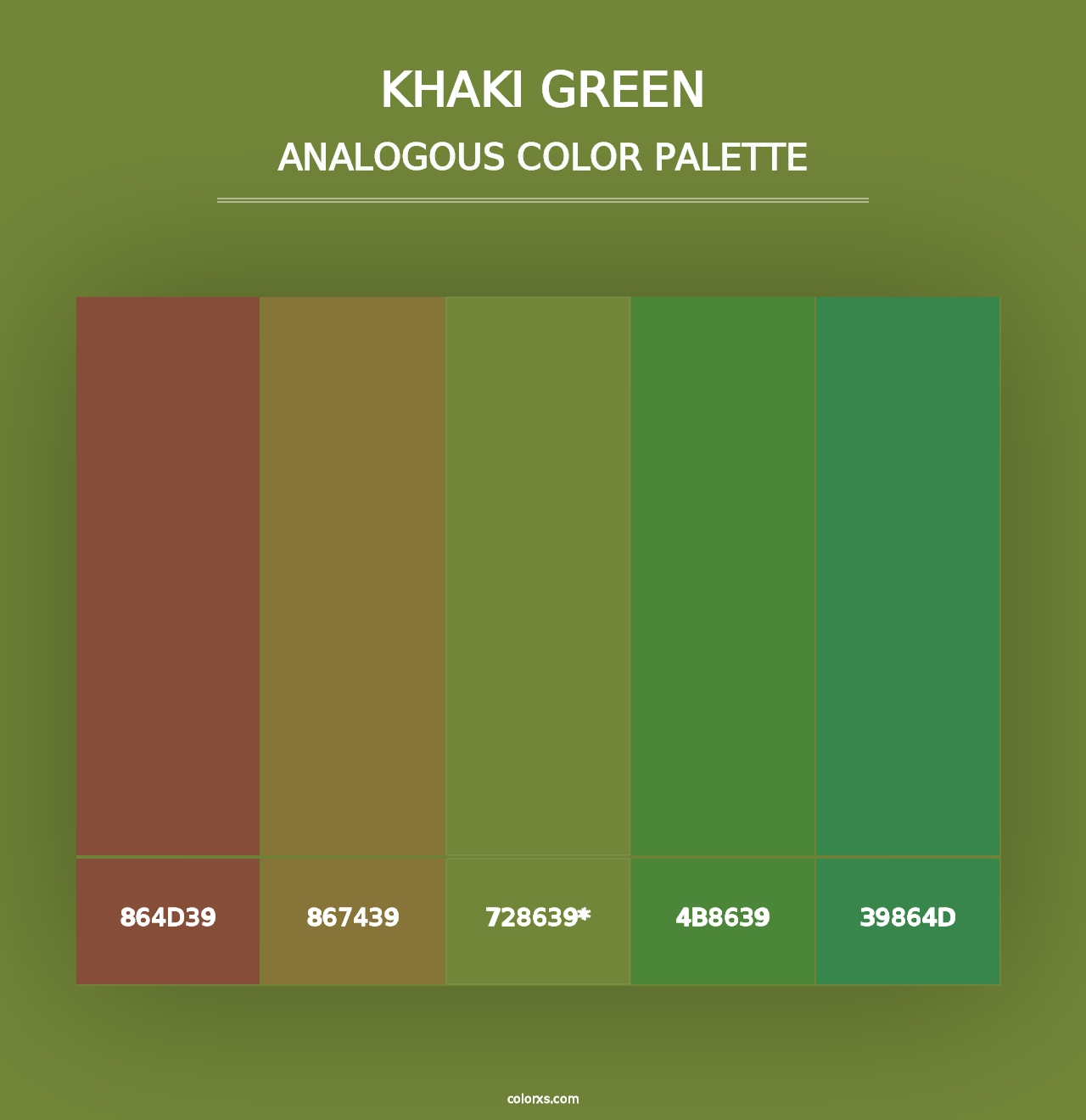 Khaki Green - Analogous Color Palette