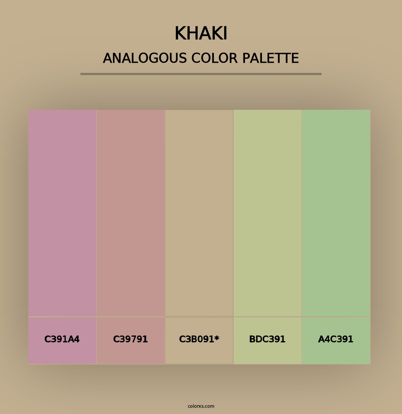 Khaki - Analogous Color Palette