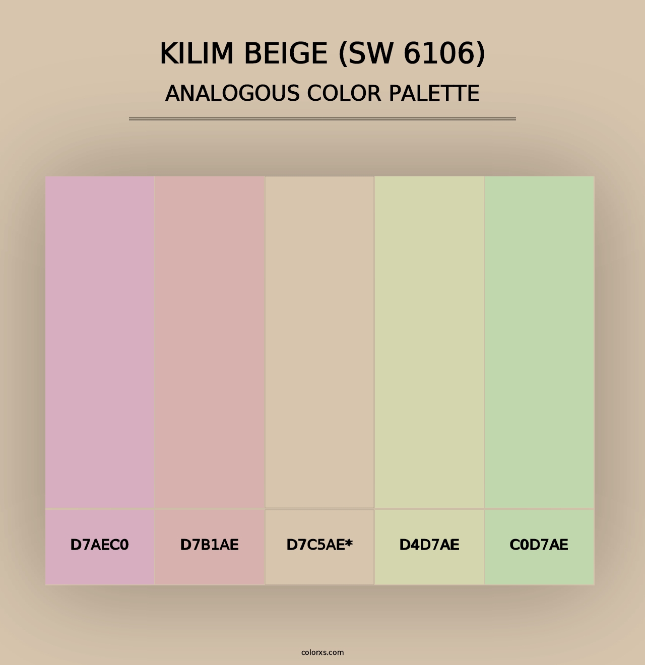 Kilim Beige (SW 6106) - Analogous Color Palette