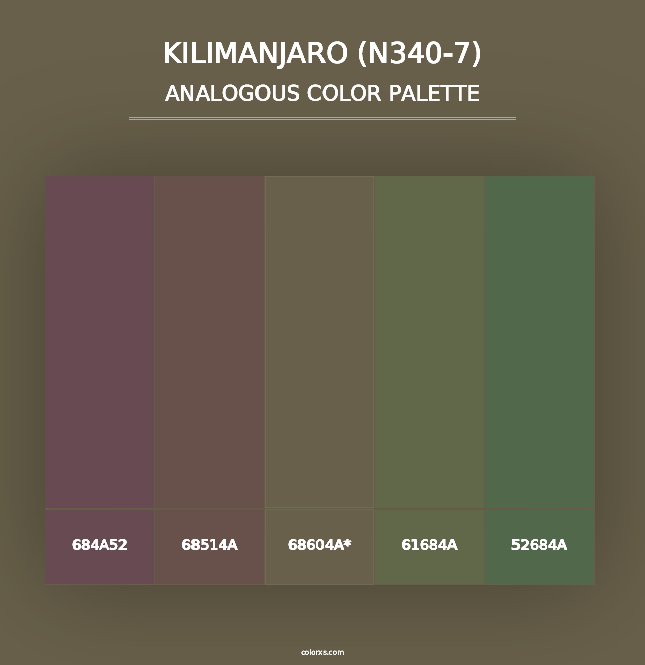 Kilimanjaro (N340-7) - Analogous Color Palette