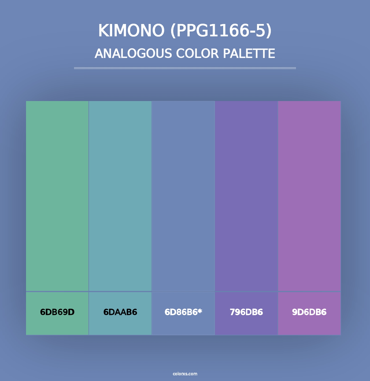 Kimono (PPG1166-5) - Analogous Color Palette