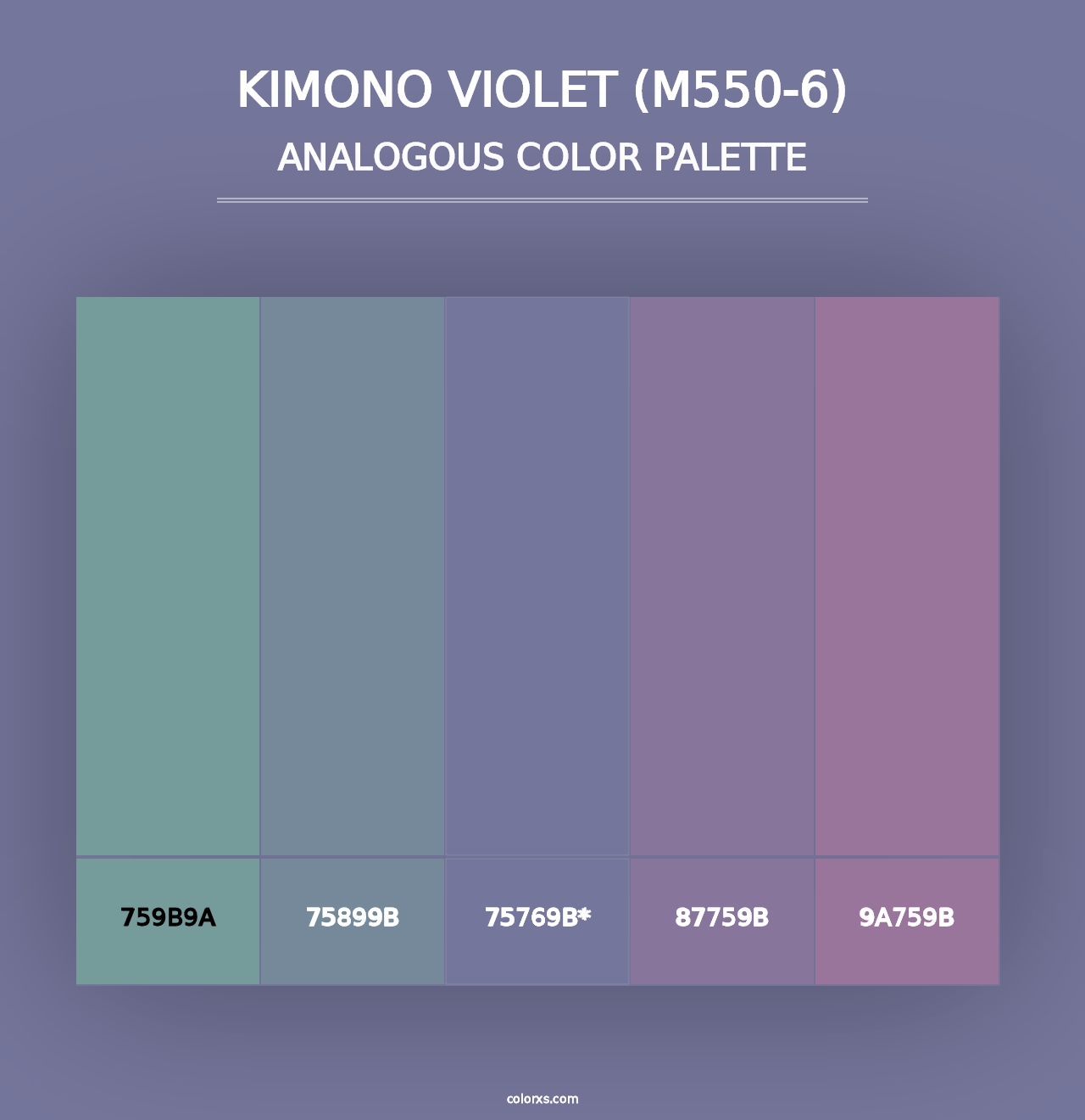 Kimono Violet (M550-6) - Analogous Color Palette