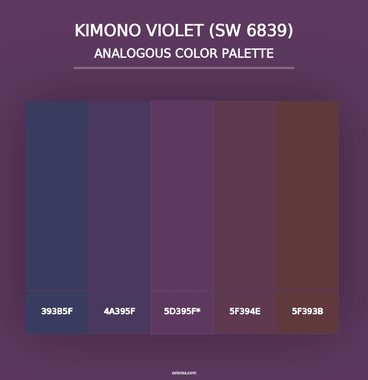 Kimono Violet (SW 6839) - Analogous Color Palette