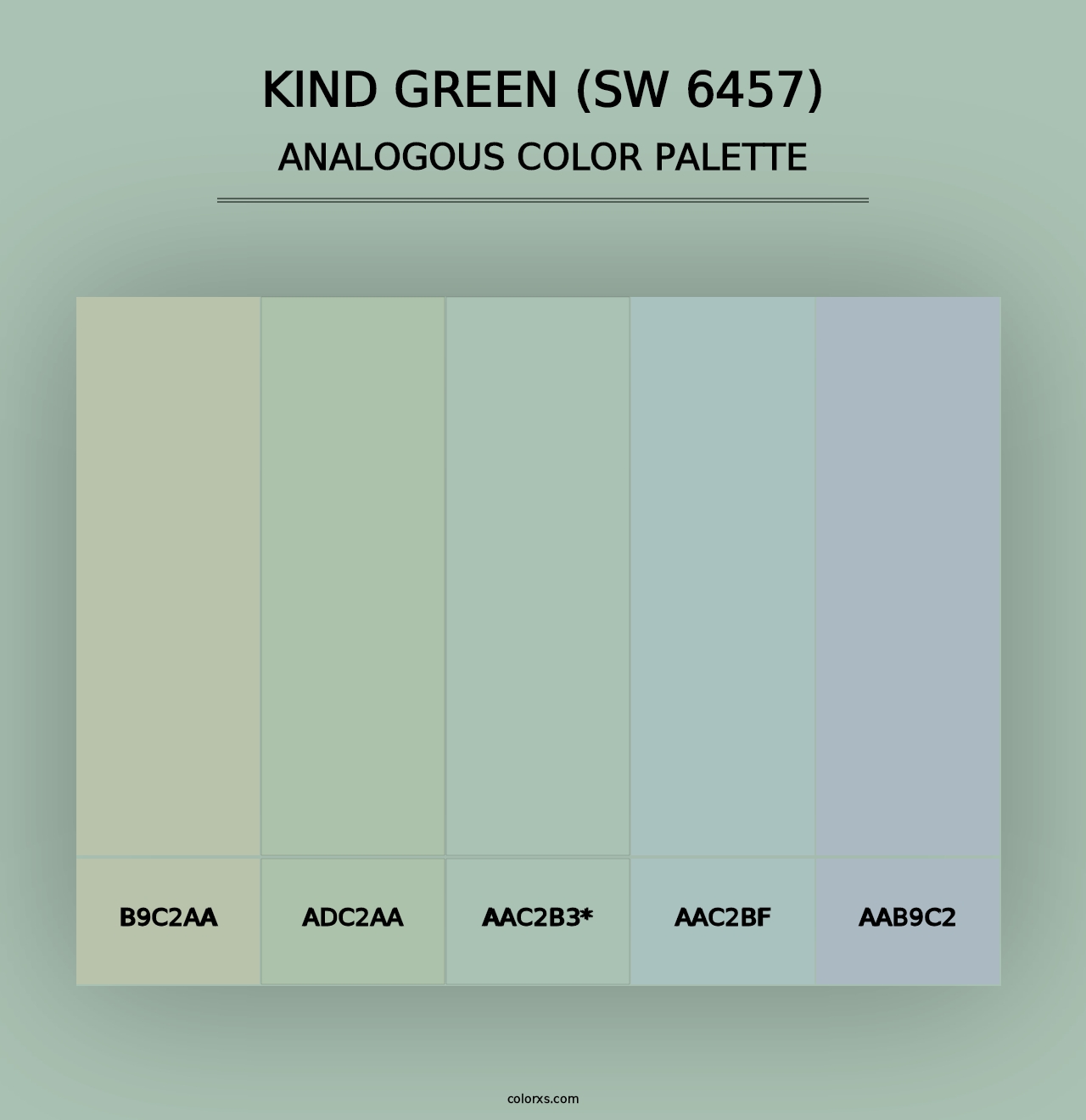 Kind Green (SW 6457) - Analogous Color Palette