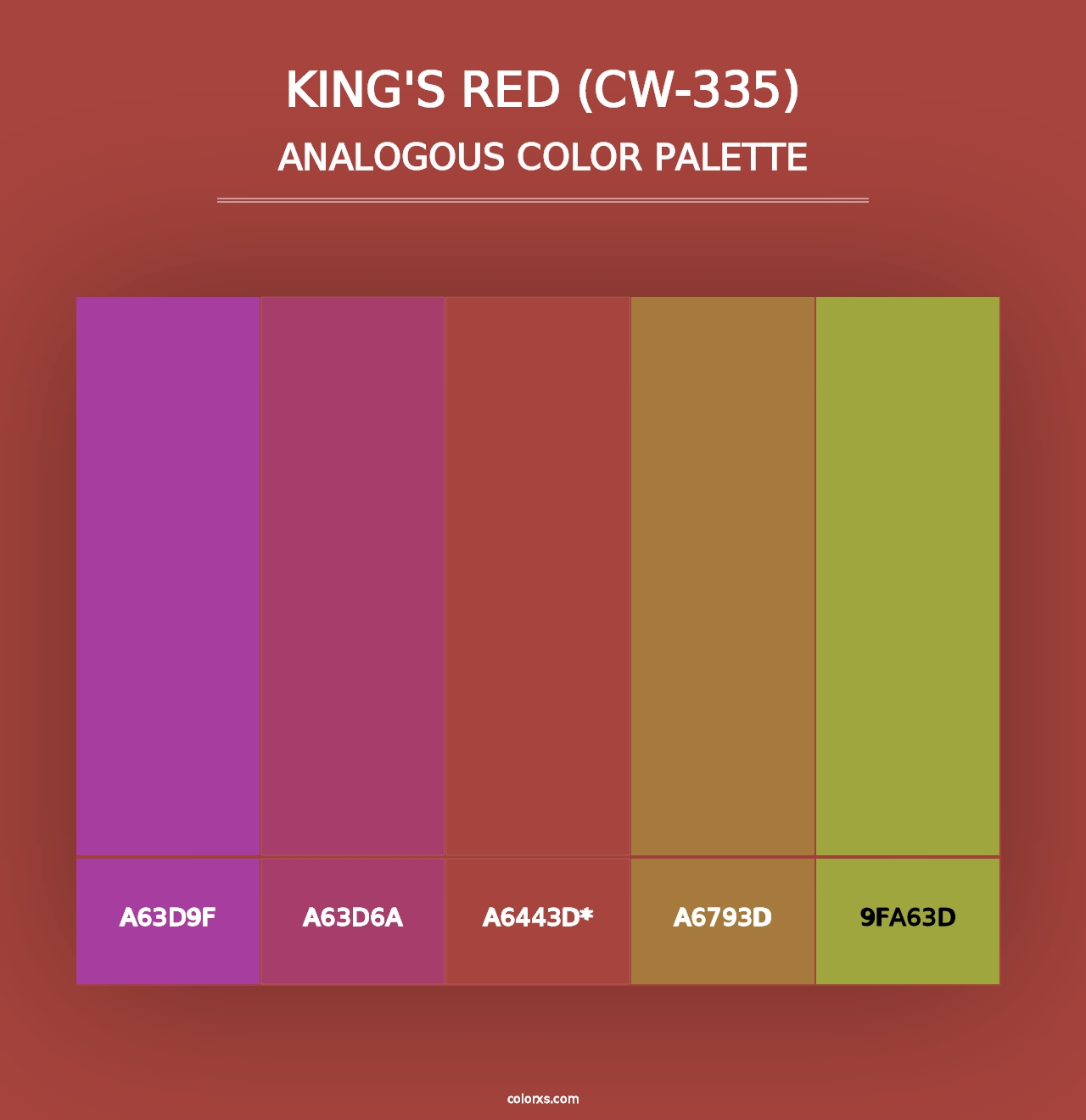 King's Red (CW-335) - Analogous Color Palette