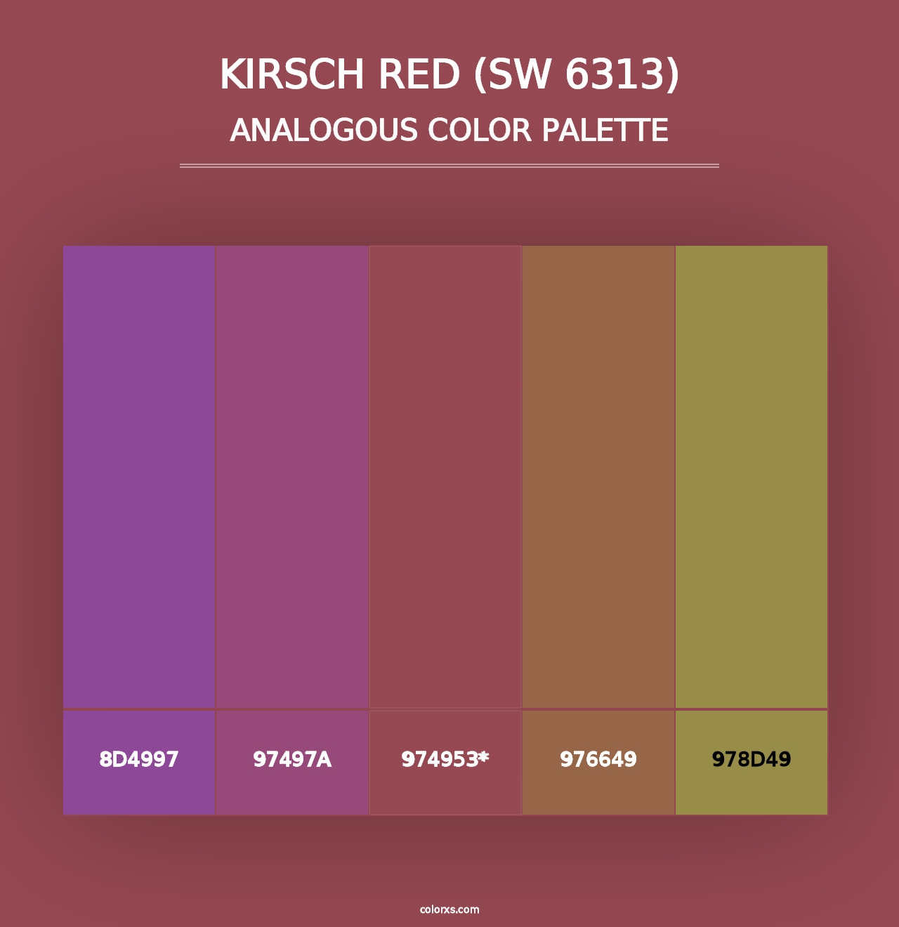 Kirsch Red (SW 6313) - Analogous Color Palette