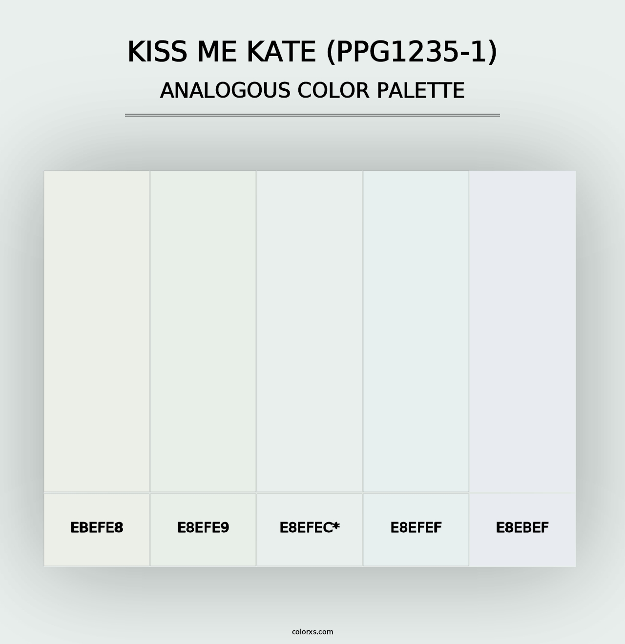 Kiss Me Kate (PPG1235-1) - Analogous Color Palette