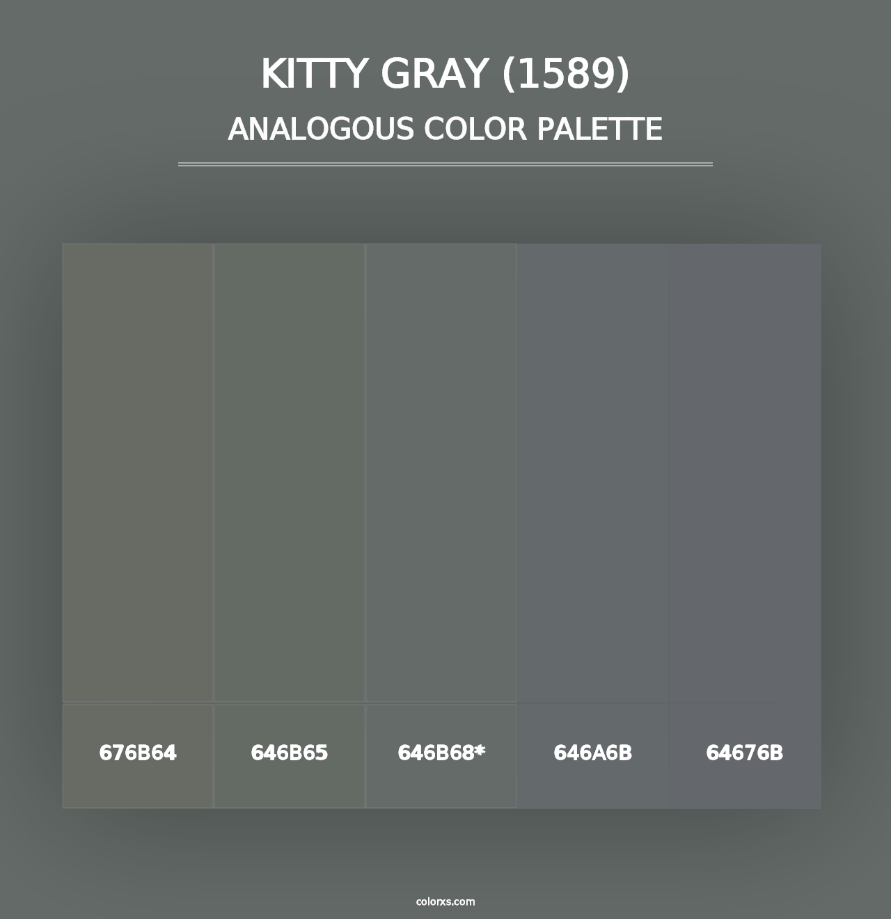 Kitty Gray (1589) - Analogous Color Palette